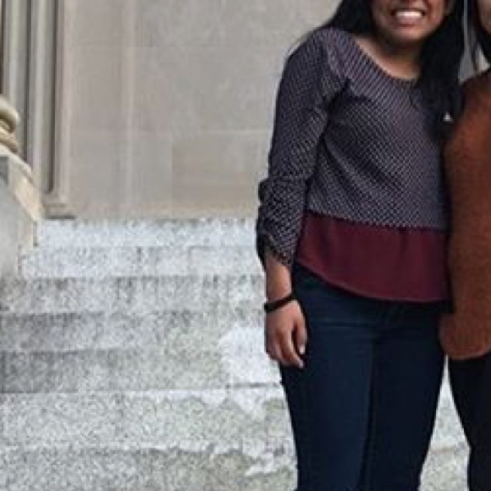 maroon patterned top - Picture 2 of 4